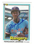 Autographed FERGIE JENKINS Texas Rangers 1981 Donruss Card