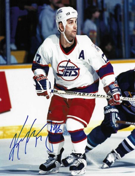 Autographed KRIS KING  8X10 Winnipeg Jets Photo