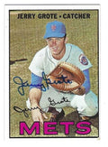 Autographed Jerry Grote 1967 Topps Autographed New York Mets Card #413