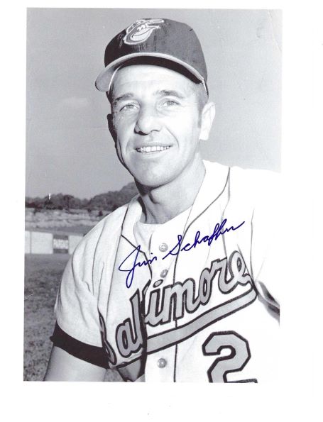 AUTOGRAPHED 8x10 JIM SCHAFFER Baltimore Orioles Photo