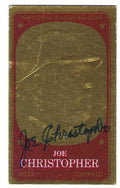 Autographed JOE CHRISTOPHER 1965 Topps Embossed Card