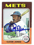 Autographed CLEON JONES New York Mets 1975 Topps Card