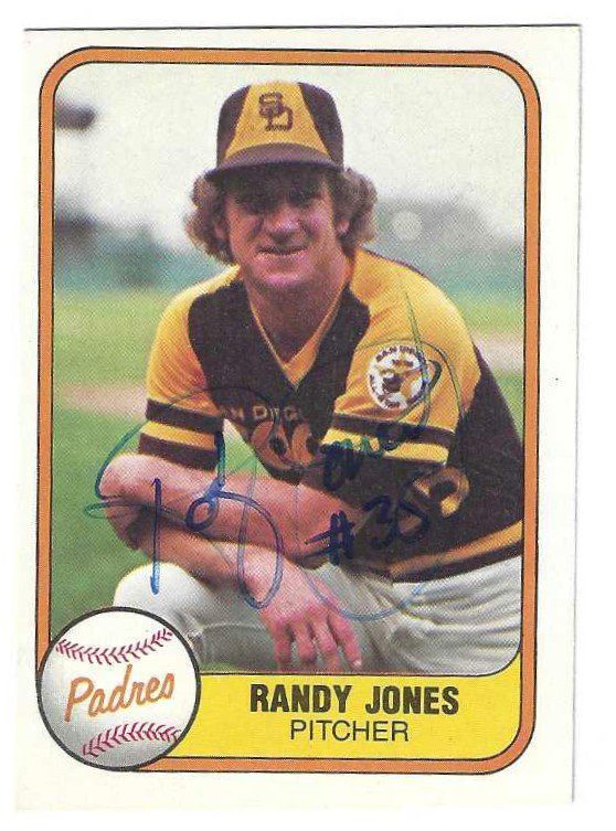 Autographed RANDY JONES San Diego Padres 1981 Fleer Card