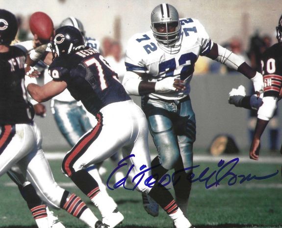 Autographed ED "TOO TALL" JONES 8X10 Dallas Cowboys photo