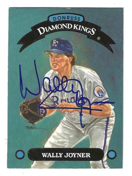 Autographed WALLY JOYNER Kansas City Royals 1993 Donruss Diamond King