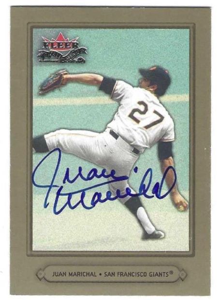Autographed JUAN MARICHAL San francisco Giants 2002 FLEER FALL CLASSICS Card