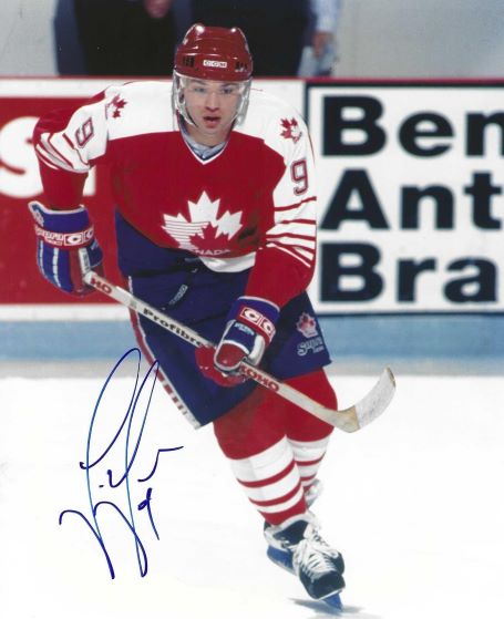 Autographed JOE JUNEAU 8X10 Team Canada Photo