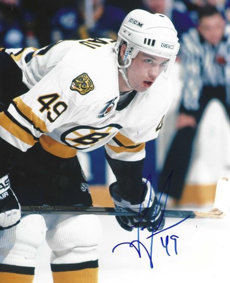 Autographed JOE JUNEAU 8x10 Boston Bruins Photo