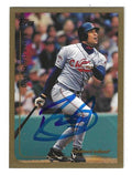 Autographed DAVID JUSTICE Cleveland Indians 1999 Topps Card
