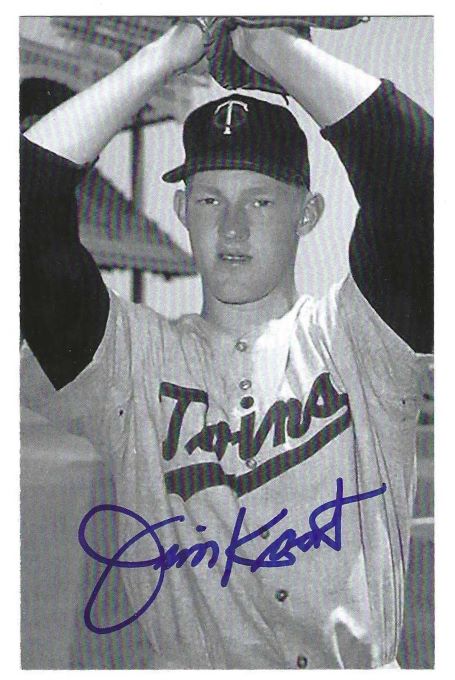 Autographed JIM KAAT Minnesota Twins BxW Post Card