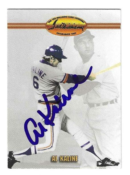 Autographed AL KALINE Detroit Tigers 1993 Ted Williams Card Company Card