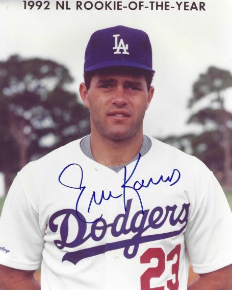 AUTOGRAPHED ERIC KARROS 8x10 Los Angeles Dodgers photo
