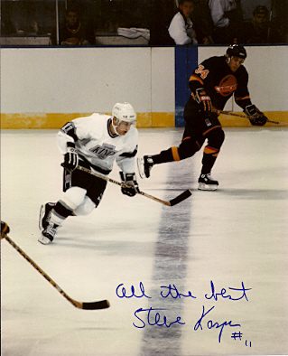 Autographed STEVE KASPER Los Angeles Kings Photo