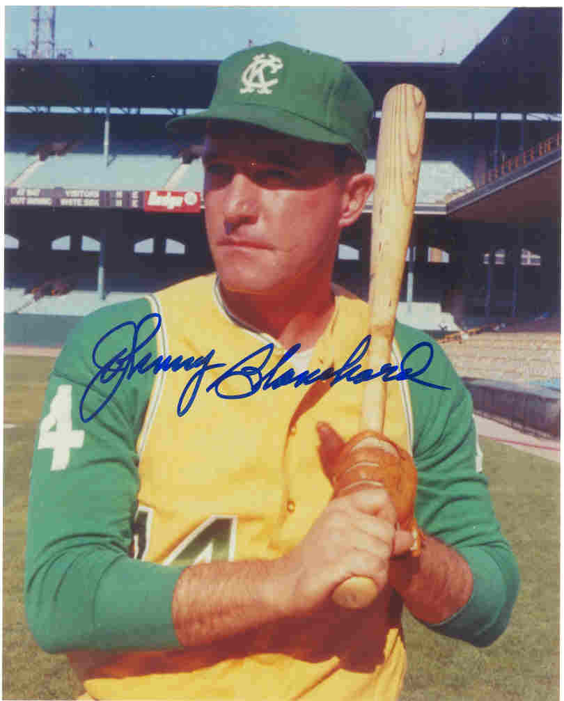 SIGNED photo JOHNNY BLANCHARD #1 Kansas City A's