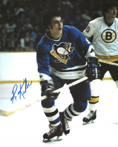 Autographed RICK KEHOE 8X10 Pittsburgh Penguins Photo