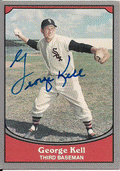 Signed GEORGE KELL Chicago White Sox 1990 Pacific Legends Card
