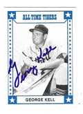Autographed GEORGE KELL Detroit Tigers 1980 TCMA All Time Tigers Card