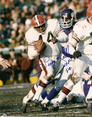 Autographed LEROY KELLY 8X10 photo Cleveland Browns