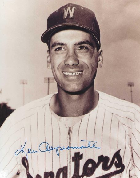 AUTOGRAPHED KEN ASPROMONTE 8x10 Washington Senators Photo