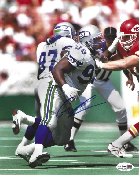 Autographed CORTEZ KENNEDY 8x10 Seattle Seahawks photo JSA
