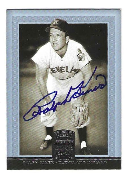 Autographed RALPH KINER Cleveland Indians 2005 DONRUSS GREATS CARD