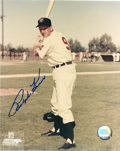 Autographed RALPH KINER 8x10 Cleveland Indians  Photo