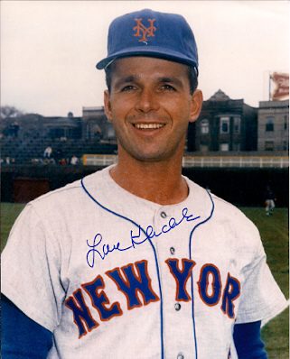 AUTOGRAPHED LOU KLIMCHOCK 8x10 New York Mets photo
