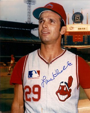 AUTOGRAPHED LOU KLIMCHOCK 8x10 Cleveland Indians Photo