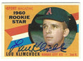 Autographed LOU KLIMCHOCK Kansas City A's 1960 Topps Card