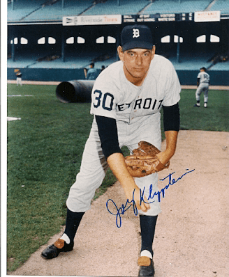 AUTOGRAPHED  photo JOHNNY KLIPPSTEIN  Detroit Tigers