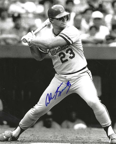 AUTOGRAPHED ALAN KNICELY 8x10 St. Louis Cardinals photo