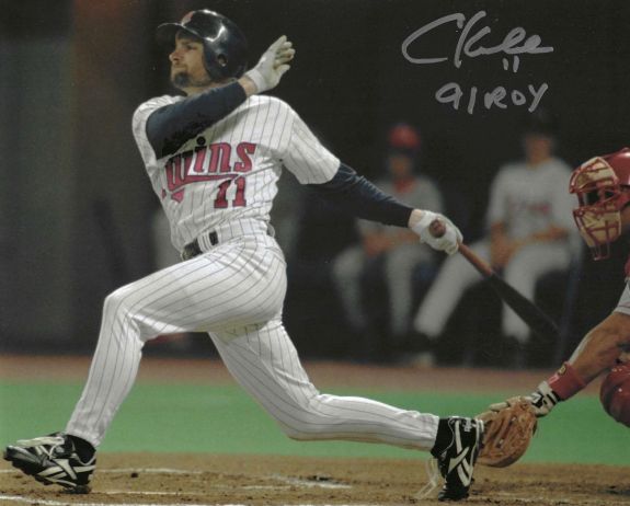 AUTOGRAPHED CHUCK KNOBLAUCH "91 ROY" 8x10 Minnesota Twins Photo