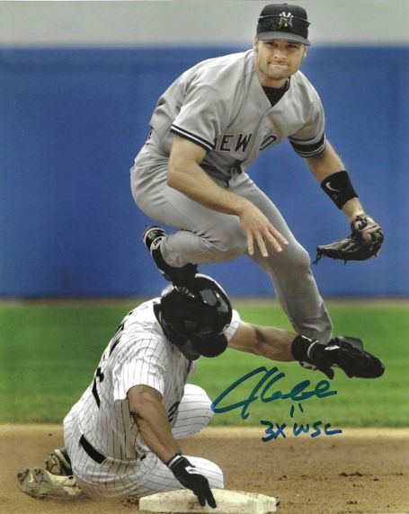 AUTOGRAPHED CHUCK KNOBLAUCH "3x WSC" 8x10 New York Yankees Photo