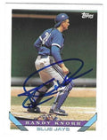 Autographed RANDY KNORR Toronto Blue Jays 1993 Topps Card