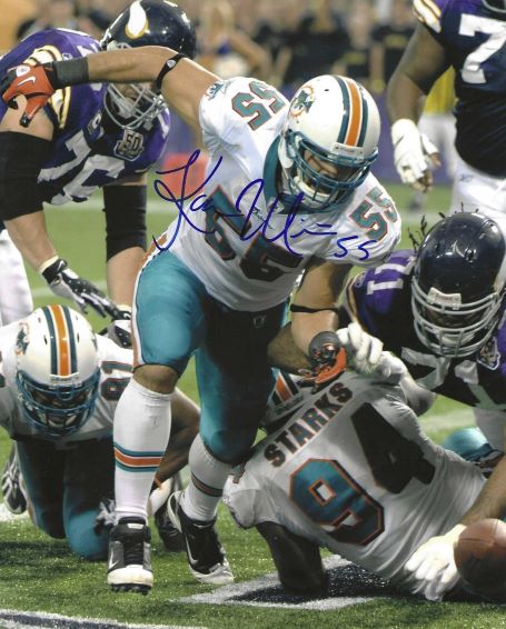 Autographed KOA MISI 8X10 Miami Dolphins  photo