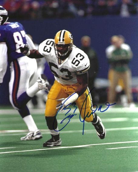 Autographed GEORGE KOONCE 8X10 Green Bay Packers Photo