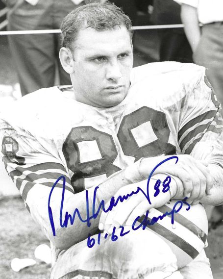 Autographed RON KRAMER "61,62 Champs" 8X10 Green Bay Packers Photo