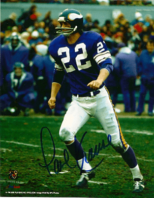 Autographed PAUL KRAUSE 8x10 Minnesota Vikings Photo