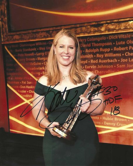 Autographed KATIE SMITH "HOF 18"  8X10 Detroit Shock photo