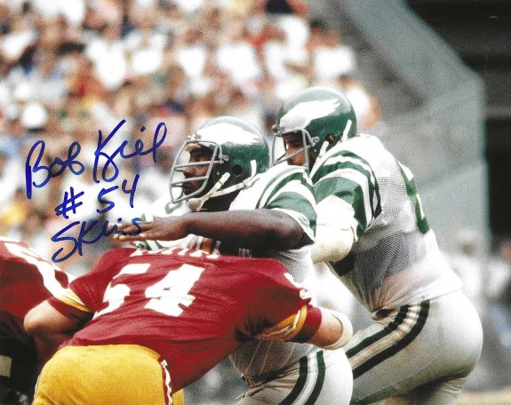 Autographed BOB KUZIEL 8x10 Washington Redskins Photo