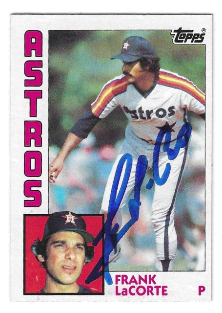 Autographed FRANK LACORTE Houston Astros 1984 Topps Card
