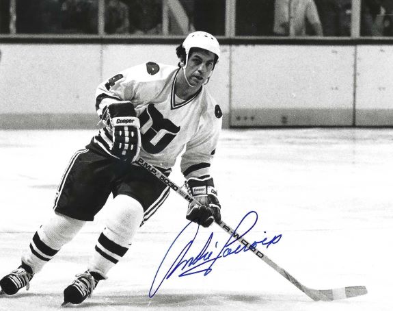 Autographed ANDRE LACROIX 8x10 Hartford Whalers Photo