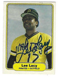 Autographed LEE LACY Pittsburgh Pirates 1982 Fleer Card