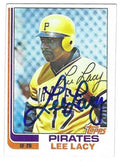 Autographed LEE LACY Pittsburgh Pirates 1982 Topps Card