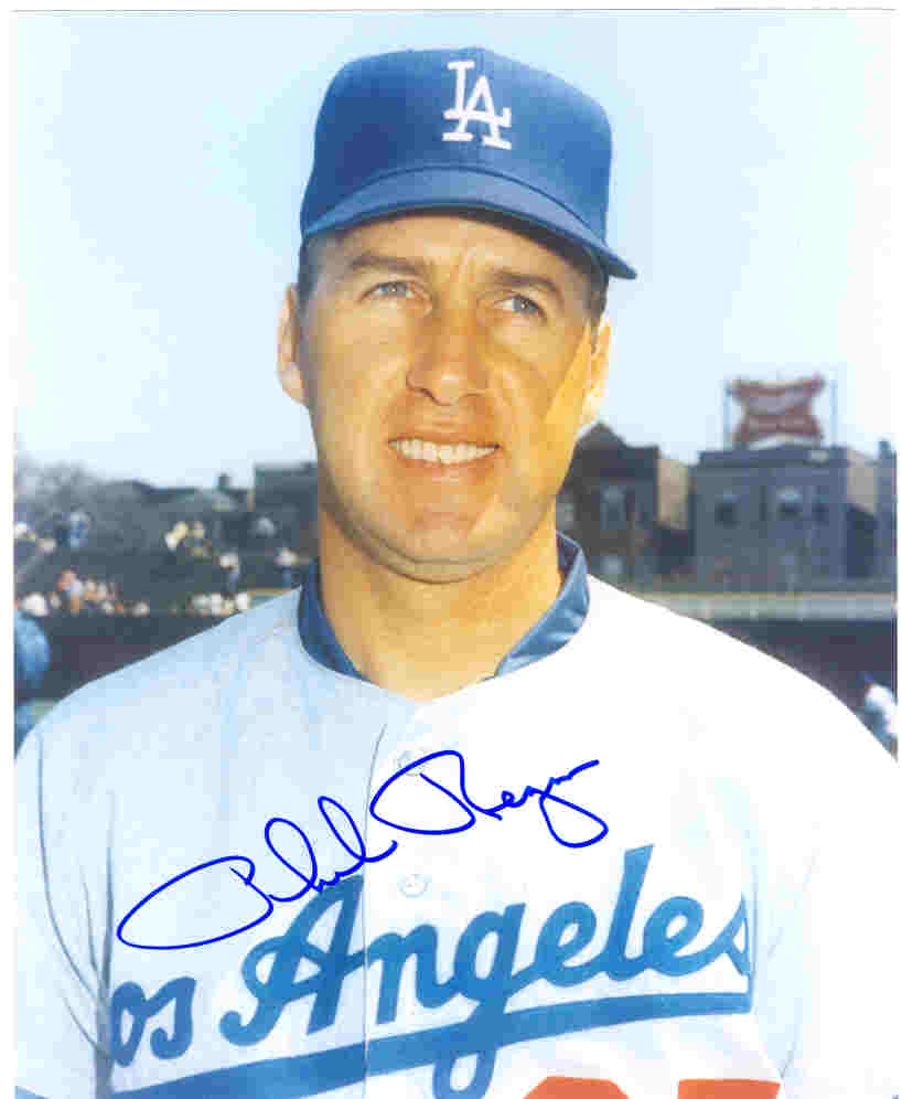 AUTOGRAPHED SIGNED photo PHIL REGAN LA Dodgers