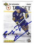 Autographed PAT LAFONTAINE Buffalo Sabres 1991-92 Upper Deck card #556