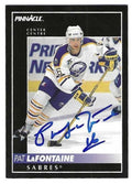 Autographed PAT LAFONTAINE Buffalo Sabres 1992-93 Pinnacle card #7