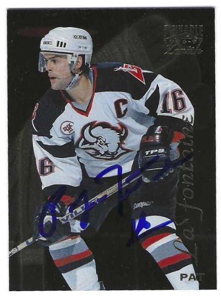 Autographed PAT LAFONTAINE Buffalo Sabres 1996-97 Pinnacle Zenith card #87