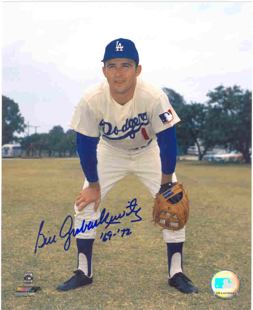 AUTOGRAPHED BILLY GRABARKEWITZ 8X10 Los Angeles Dodgers Photo