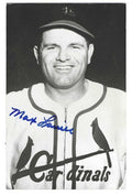 Autographed MAX LANIER St. Louis Cardinals BxW Rowe Post Card